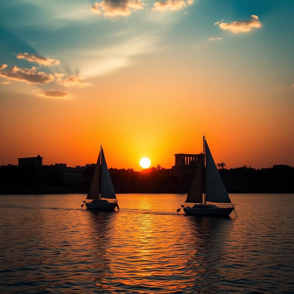 Sunset over the Nile